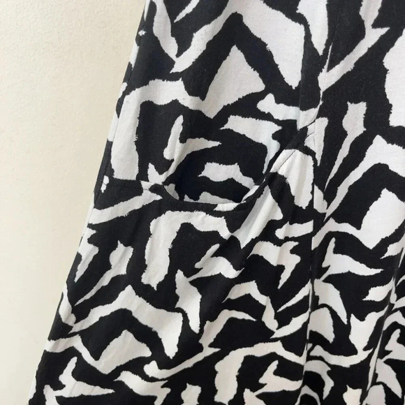 Q'Neel Nordic Design Womens 22 Scoop  Neck Abstract Print Lagenlook Midi Dress - Picture 3 of 14